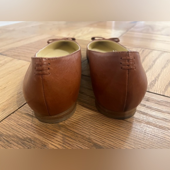 Sarah Flint Natalie Brown Leather Pointed Toe Flats 38 size 8 - Picture 8 of 12